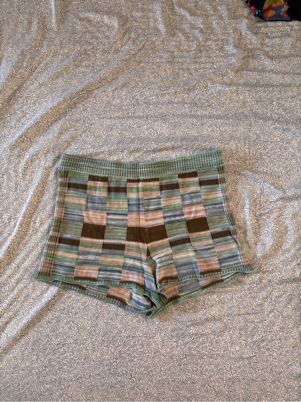 Free People Patchwork Knit Lounge Shorts